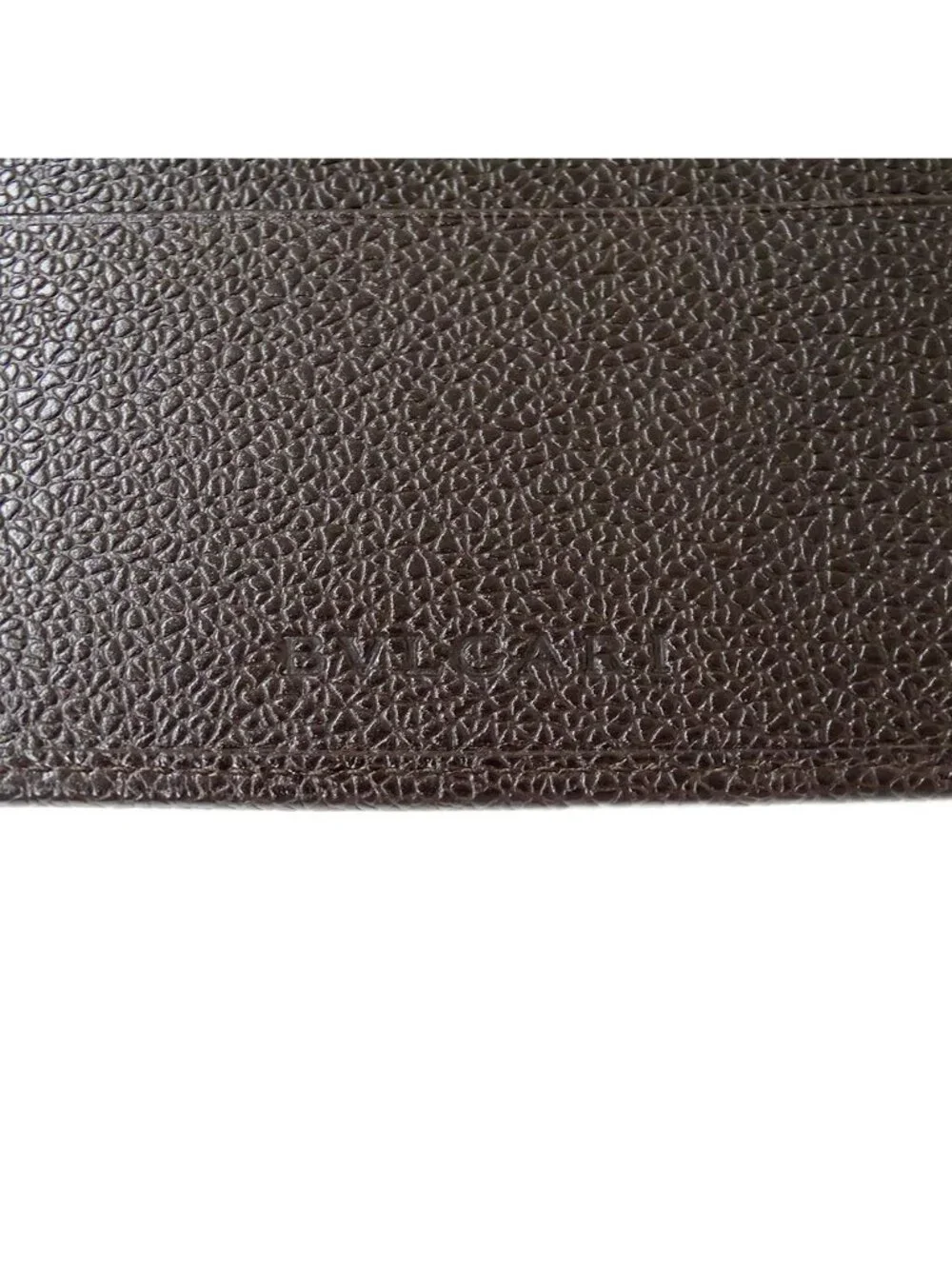 Bvlgari Wallet Leather Dark Brown Bifold